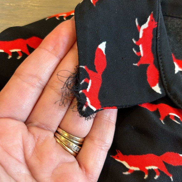 Kate Spade fox print top - Picture 4 of 5